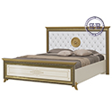 Двуспальная кровать с мягким изголовьем Версаль 1600 цвет слоновая кость