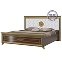 Кровать двуспальная 1800 Версаль мягкое изголовье цвет орех тайский