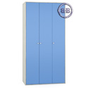 Шкаф 3-х дверный Тетрис цвет дуб белый/капри синий