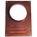Вентиляционная решетка ВР-2, диаметр отверстия 120 мм., размеры 170х240 мм., цвет медный антик