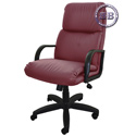 Кресло Надир 1П эко-кожа, цвет бордовый, высокая спинка