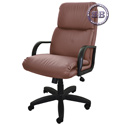 Кресло Надир 1П эко-кожа, цвет коричневый, высокая спинка