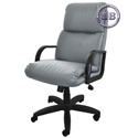 Кресло Надир 1П эко-кожа, цвет серый, высокая спинка