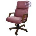 Кресло Надир 1Д (Н5 Д502) эко-кожа, цвет бордовый, высокая спинка