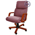 Кресло Надир 1Д (ВИШНЯ Д502) эко-кожа, цвет бордовый, высокая спинка