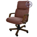 Кресло Надир 1Д (Н5 Д514) эко-кожа, цвет коричневый, высокая спинка