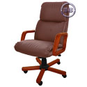Кресло Надир 1Д (ВИШНЯ Д514) эко-кожа, цвет коричневый, высокая спинка
