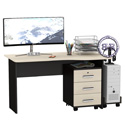 Письменный стол МД 1.04ТП с тумбочкой и подставкой под системный блок цвет венге/дуб