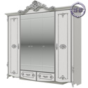 Спальня Дольче Вита СДВ-01 Шкаф 5-ти дверный, цвет белый глянец с серебром