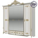 Спальня Дольче Вита СДВ-01 Шкаф 5-ти дверный, цвет белый глянец с золотом