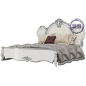 Спальня Дольче Вита СДВ-03 Кровать 1800, цвет белый глянец с серебром