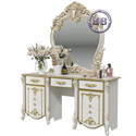 Столик туалетный с зеркалом Дольче Вита, цвет белый глянец с золотом