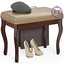 Банкетка Мебель--24 Вента-1, цвет орех, обивка ткань атина коричневая