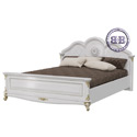 Кровать 1600 с основанием Да Винчи цвет патина белый