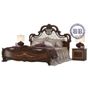 Кровать Грация 1800 с основанием и двумя тумбами цвет орех тайский мягкое изголовье