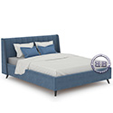 Кровать интерьерная Мелисса ткань Велюр Тори 83 велюр серо-синий