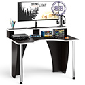 Игровой компьютерный стол с надстройкой С-МД-СК2Н-1200-750 цвет венге/кромка белая