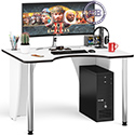 Игровой компьютерный стол С-МД-СК2-1200-900 цвет белый/кромка венге