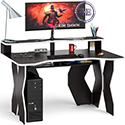 Картинки Стол для геймера с надстройкой МД-СК5-1400Н цвет венге/кромка белая в интернет-магазине Бит и Байт