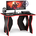 Картинки Стол для геймера СК6-1200 цвет венге/кромка красная в интернет-магазине Бит и Байт
