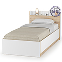 Кровать с подъёмным основанием 900 Веста 11.14 цвет гаскон пайн светлый/белый шагрень