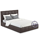 Кровать интерьерная Хлоя 1400 с подъёмным основанием искусственная кожа Пегасо шоколад