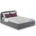 Кровать интерьерная Илона 1400 с подъёмным основанием ткань Ролан 16/1 рогожка