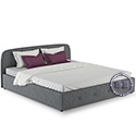 Кровать интерьерная Илона 1800 с подъёмным основанием ткань Ролан 16/1 рогожка