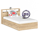 Картинки Кровать с ящиками Камелия 1200 цвет дуб сонома в интернет-магазине Бит и Байт