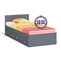 Картинки Кровать с ящиками Мори 900 цвет графит в интернет-магазине Бит и Байт