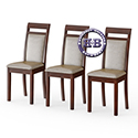 Три обеденных стула Мебель--24 Гольф-12 цвет массив берёзы орех обивка ткань руми 812/8
