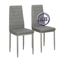 Два стула для кухни мягких Мебель--24 A-117 цвет светло-серый