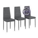 Три кухонных мягких стула Мебель--24 A-117 цвет серый