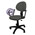 Кресло с подлокотниками Роза ПВМ ткань В40, цвет серый
