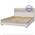Двуспальная кровать Мальта цвет дуб сонома/рамух белый МДФ спальное место 1600х2000 мм.