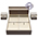 Кровать двуспальная с двумя прикроватными тумбочками Румба цвет дуб сонома/венге