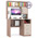 Компьютерный стол с пеналом и шкафом МД-СК-9 цвет ясень шимо светлый/ясень шимо тёмный
