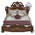 Кровать двуспальная Грация 1800 цвет орех тайский, спинка шёлкография