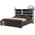 Двуспальная кровать Сан-Ремо цвет венге цаво/чёрный глянец спальное место 1600х2000 мм.