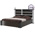 Кровать с подъёмным механизмом + две тумбочки Сан-Ремо цвет венге цаво/чёрный глянец, спальное место 1600х2000 мм.