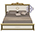 Спальня Версаль слоновая кость Кровать 1800 с короной изголовье шелкография