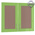 Кухня Сандра Кухонный фасад Шкаф Моби навесной 800 2 витрины, цвет эвкалипт глянец