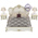 Кровать 1800 с двумя тумбами Дольче Вита цвет белый глянец с золотом