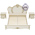 Кровать 1800 с двумя тумбами Дольче Вита цвет слоновая кость/золото