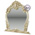 Стол туалетный с зеркалом и пуфом Дольче Вита, цвет слоновая кость/золото