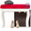 Банкетка Мебель--24 Вента-1, цвет слоновая кость, обивка ткань вельвет люкс бордо