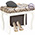 Банкетка Мебель--24 Вента-1, цвет слоновая кость, обивка ткань вензель