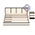 Кровать с ящиками 1800 с тумбой Сакура цвет венге/дуб лоредо