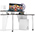 Игровой компьютерный стол с надстройкой С-МД-СК2Н-1400-900 цвет белый/кромка венге