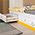 Кровать с ящиками Альфа 11.21 цвет солнечный свет/белый премиум
